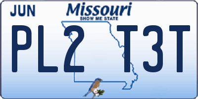 MO license plate PL2T3T