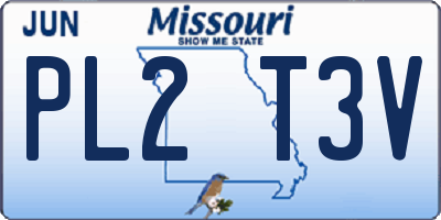 MO license plate PL2T3V