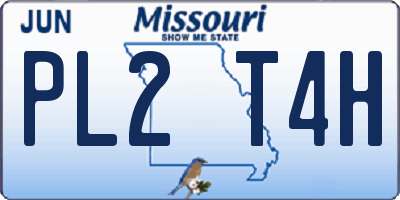 MO license plate PL2T4H