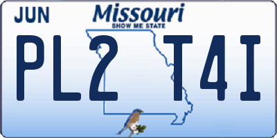 MO license plate PL2T4I