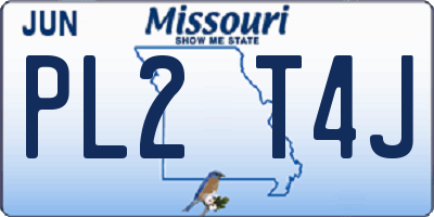 MO license plate PL2T4J
