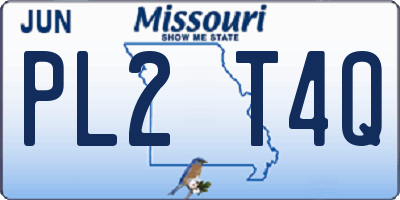 MO license plate PL2T4Q