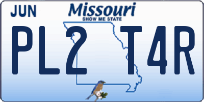 MO license plate PL2T4R