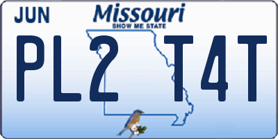 MO license plate PL2T4T