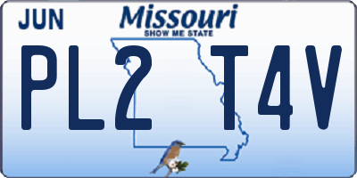 MO license plate PL2T4V