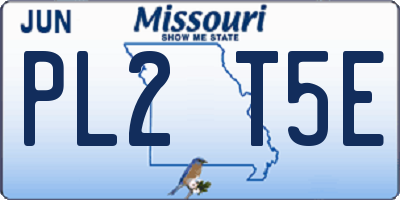 MO license plate PL2T5E