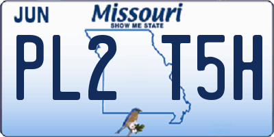 MO license plate PL2T5H