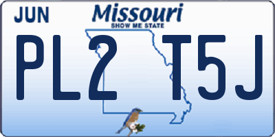 MO license plate PL2T5J