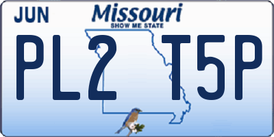 MO license plate PL2T5P