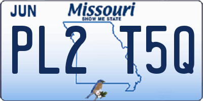 MO license plate PL2T5Q