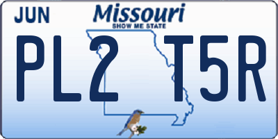 MO license plate PL2T5R