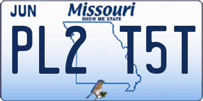 MO license plate PL2T5T