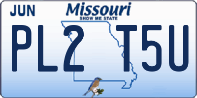 MO license plate PL2T5U