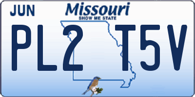 MO license plate PL2T5V