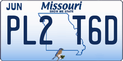 MO license plate PL2T6D