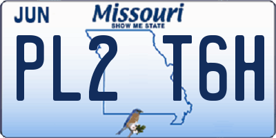 MO license plate PL2T6H