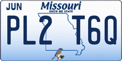 MO license plate PL2T6Q