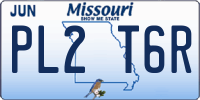 MO license plate PL2T6R