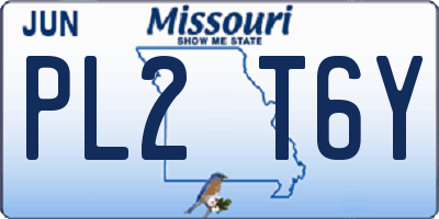 MO license plate PL2T6Y