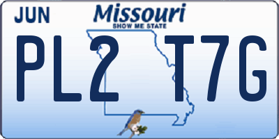 MO license plate PL2T7G