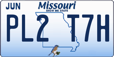 MO license plate PL2T7H