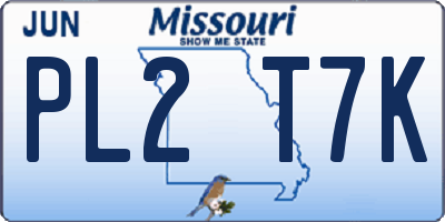 MO license plate PL2T7K