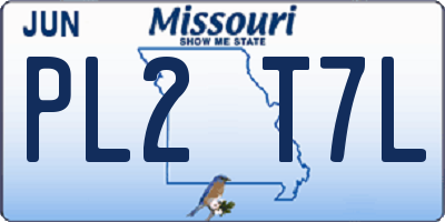 MO license plate PL2T7L