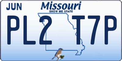 MO license plate PL2T7P