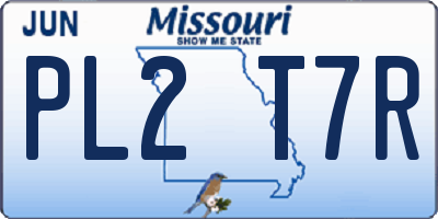 MO license plate PL2T7R