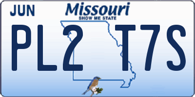 MO license plate PL2T7S