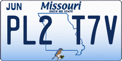 MO license plate PL2T7V