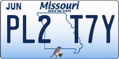 MO license plate PL2T7Y