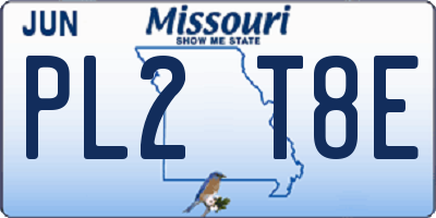 MO license plate PL2T8E
