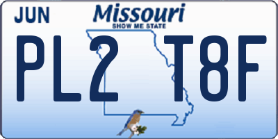 MO license plate PL2T8F