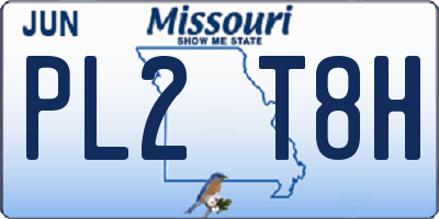 MO license plate PL2T8H