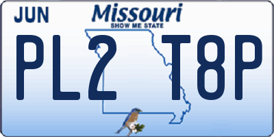 MO license plate PL2T8P