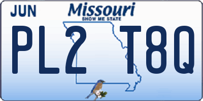 MO license plate PL2T8Q