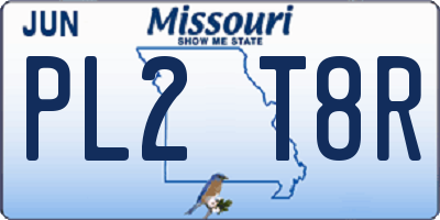 MO license plate PL2T8R