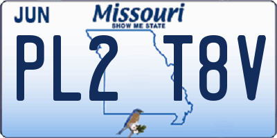 MO license plate PL2T8V
