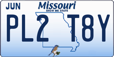 MO license plate PL2T8Y