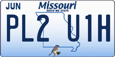 MO license plate PL2U1H
