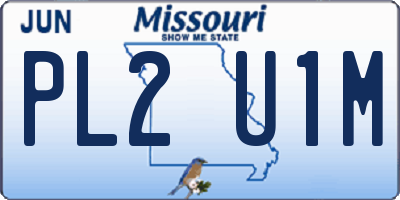 MO license plate PL2U1M