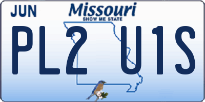 MO license plate PL2U1S