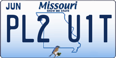 MO license plate PL2U1T
