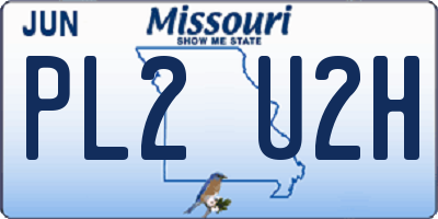 MO license plate PL2U2H