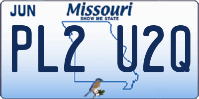 MO license plate PL2U2Q