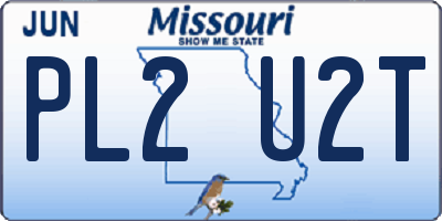 MO license plate PL2U2T