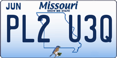MO license plate PL2U3Q