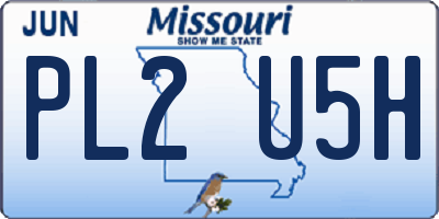 MO license plate PL2U5H