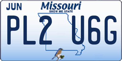 MO license plate PL2U6G